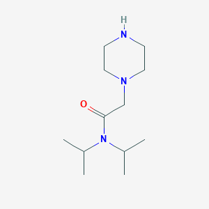 molecular formula C12H25N3O B2708624 2-(piperazin-1-yl)-N,N-di(propan-2-yl)acetamide CAS No. 59955-90-7