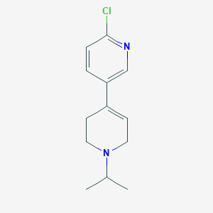 molecular formula C13H17ClN2 B2708626 2-Chloro-5-(1-propan-2-yl-3,6-dihydro-2H-pyridin-4-yl)pyridine CAS No. 2305391-73-3