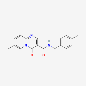 molecular formula C18H17N3O2 B2708642 7-甲基-N-(4-甲基苯甲基)-4-氧代-4H-吡啶并[1,2-a]嘧啶-3-甲酰胺 CAS No. 877649-26-8