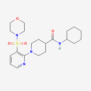 molecular formula C21H32N4O4S B2708650 N-cyclohexyl-1-(3-(morpholinosulfonyl)pyridin-2-yl)piperidine-4-carboxamide CAS No. 1251619-66-5