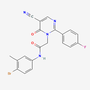 N-(4-bromo-3-methylphenyl)-2-(5-cyano-2-(4-fluorophenyl)-6-oxopyrimidin-1(6H)-yl)acetamide