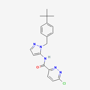 molecular formula C19H20ClN5O B2708657 N-{1-[(4-tert-butylphenyl)methyl]-1H-pyrazol-5-yl}-6-chloropyridazine-3-carboxamide CAS No. 2094518-68-8