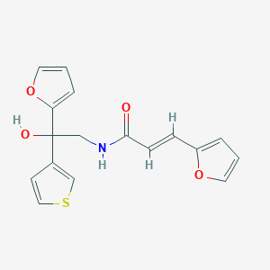 molecular formula C17H15NO4S B2708659 (E)-3-(furan-2-yl)-N-(2-(furan-2-yl)-2-hydroxy-2-(thiophen-3-yl)ethyl)acrylamide CAS No. 2035001-82-0