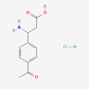 3-(4-Acetylphenyl)-3-aminopropanoic acid hydrochloride