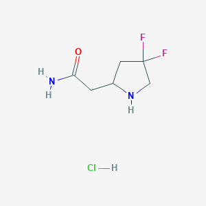 2-(4,4-Difluoropyrrolidin-2-yl)acetamide;hydrochloride