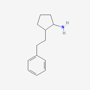 molecular formula C13H19N B2708671 2-(2-Phenylethyl)cyclopentan-1-amine CAS No. 63762-62-9