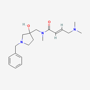 (E)-N-[(1-Benzyl-3-hydroxypyrrolidin-3-yl)methyl]-4-(dimethylamino)-N-methylbut-2-enamide