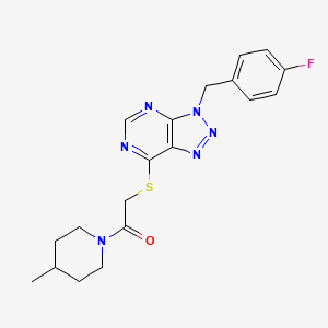 2-((3-(4-fluorobenzyl)-3H-[1,2,3]triazolo[4,5-d]pyrimidin-7-yl)thio)-1-(4-methylpiperidin-1-yl)ethanone