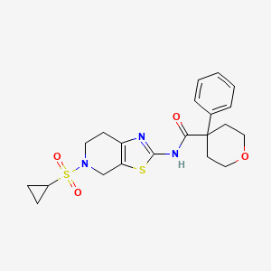 N-(5-(cyclopropylsulfonyl)-4,5,6,7-tetrahydrothiazolo[5,4-c]pyridin-2-yl)-4-phenyltetrahydro-2H-pyran-4-carboxamide