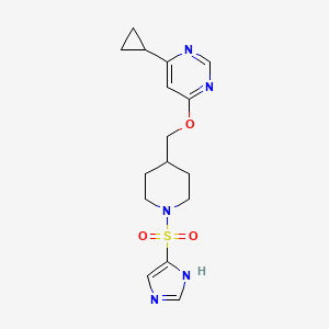 4-((1-((1H-imidazol-4-yl)sulfonyl)piperidin-4-yl)methoxy)-6-cyclopropylpyrimidine