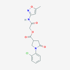 1-(2-Chloro-phenyl)-5-oxo-pyrrolidine-3-carboxylic acid (5-methyl-isoxazol-3-ylcarbamoyl)-methyl ester