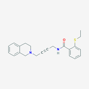 molecular formula C22H24N2OS B2708690 N-(4-(3,4-dihydroisoquinolin-2(1H)-yl)but-2-yn-1-yl)-2-(ethylthio)benzamide CAS No. 1396857-02-5