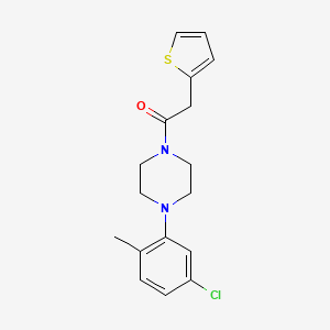molecular formula C17H19ClN2OS B2708692 1-(4-(5-氯-2-甲基苯基)哌嗪基)-2-(2-噻吩基)乙酮 CAS No. 639810-40-5
