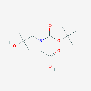 2-[(2-Hydroxy-2-methylpropyl)-[(2-methylpropan-2-yl)oxycarbonyl]amino]acetic acid