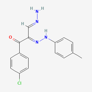 molecular formula C16H15ClN4O B2708705 3-(4-Chlorophenyl)-2-[2-(4-methylphenyl)hydrazono]-3-oxopropanal hydrazone CAS No. 338414-47-4