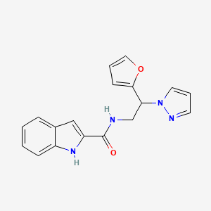 N-(2-(furan-2-yl)-2-(1H-pyrazol-1-yl)ethyl)-1H-indole-2-carboxamide