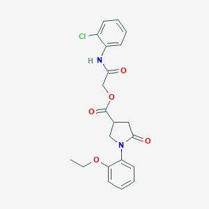 molecular formula C21H21ClN2O5 B270872 2-(2-Chloroanilino)-2-oxoethyl 1-(2-ethoxyphenyl)-5-oxo-3-pyrrolidinecarboxylate 