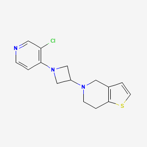 molecular formula C15H16ClN3S B2708723 3-chloro-4-(3-{4H,5H,6H,7H-thieno[3,2-c]pyridin-5-yl}azetidin-1-yl)pyridine CAS No. 2379947-32-5