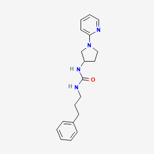 molecular formula C19H24N4O B2708728 1-(3-苯基丙基)-3-(1-(吡啶-2-基)吡咯烷-3-基)脲 CAS No. 1795299-14-7