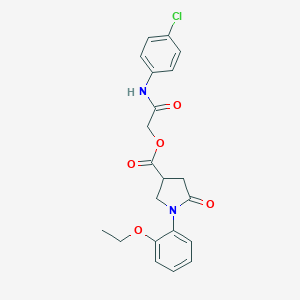 2-(4-Chloroanilino)-2-oxoethyl 1-(2-ethoxyphenyl)-5-oxo-3-pyrrolidinecarboxylate