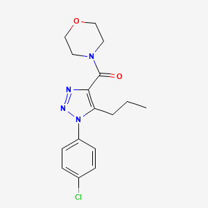 molecular formula C16H19ClN4O2 B2708730 (1-(4-chlorophenyl)-5-propyl-1H-1,2,3-triazol-4-yl)(morpholino)methanone CAS No. 940989-53-7