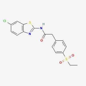 N-(6-chlorobenzo[d]thiazol-2-yl)-2-(4-(ethylsulfonyl)phenyl)acetamide