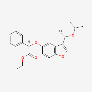 molecular formula C23H24O6 B2708736 Propan-2-yl 5-(2-ethoxy-2-oxo-1-phenylethoxy)-2-methyl-1-benzofuran-3-carboxylate CAS No. 384793-80-0