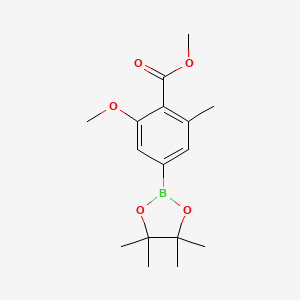 molecular formula C16H23BO5 B2708739 3-甲氧基-4-甲氧羰基-5-甲基苯硼酸脱水醇 CAS No. 2340391-64-0