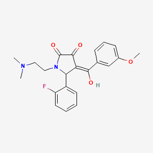 molecular formula C22H23FN2O4 B2708748 1-(2-(dimethylamino)ethyl)-5-(2-fluorophenyl)-3-hydroxy-4-(3-methoxybenzoyl)-1H-pyrrol-2(5H)-one CAS No. 608503-45-3