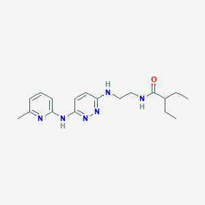 molecular formula C18H26N6O B2708757 2-ethyl-N-(2-((6-((6-methylpyridin-2-yl)amino)pyridazin-3-yl)amino)ethyl)butanamide CAS No. 1021109-48-7