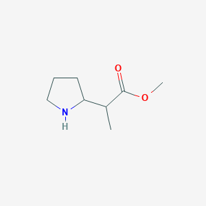 molecular formula C8H15NO2 B2708759 2-氧代-3-(吡咯啉-2-基)丙酸甲酯 CAS No. 1487744-67-1