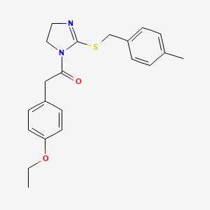2-(4-Ethoxyphenyl)-1-[2-[(4-methylphenyl)methylsulfanyl]-4,5-dihydroimidazol-1-yl]ethanone