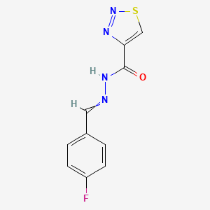 N'-[(Z)-(4-fluorophenyl)methylidene]-1,2,3-thiadiazole-4-carbohydrazide