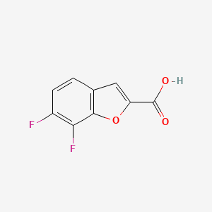 molecular formula C9H4F2O3 B2708771 6,7-二氟-1-苯并呋喃-2-甲酸 CAS No. 1784077-42-4