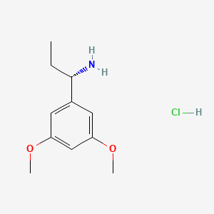 molecular formula C11H18ClNO2 B2708772 (S)-1-(3,5-Dimethoxyphenyl)propan-1-amine hydrochloride CAS No. 2061996-57-2