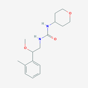 molecular formula C16H24N2O3 B2708775 1-(2-methoxy-2-(o-tolyl)ethyl)-3-(tetrahydro-2H-pyran-4-yl)urea CAS No. 2034500-64-4