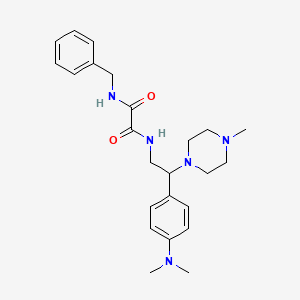 molecular formula C24H33N5O2 B2708777 N1-benzyl-N2-(2-(4-(dimethylamino)phenyl)-2-(4-methylpiperazin-1-yl)ethyl)oxalamide CAS No. 941958-63-0
