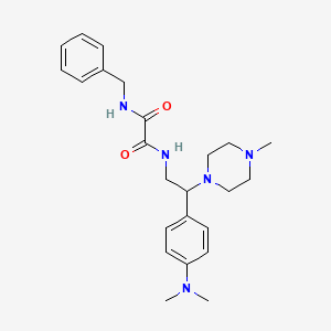 molecular formula C24H33N5O2 B2708777 N1-苄基-N2-(2-(4-(二甲氨基)苯基)-2-(4-甲基哌嗪-1-基)乙基)草酰胺 CAS No. 941958-63-0