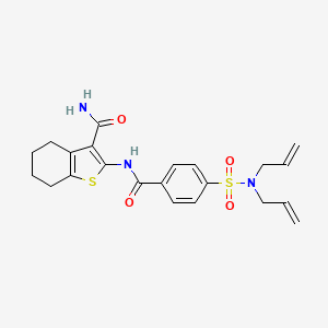 2-(4-(N,N-diallylsulfamoyl)benzamido)-4,5,6,7-tetrahydrobenzo[b]thiophene-3-carboxamide