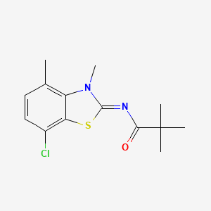 (Z)-N-(7-chloro-3,4-dimethylbenzo[d]thiazol-2(3H)-ylidene)pivalamide