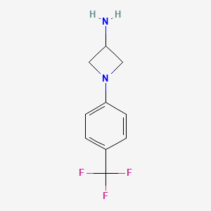 molecular formula C10H11F3N2 B2708789 1-(4-(三氟甲基)苯基)氮杂环丁烷-3-胺 CAS No. 1342753-23-4