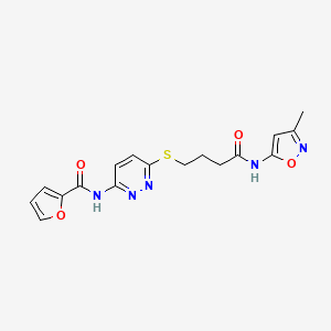 N-(6-((4-((3-methylisoxazol-5-yl)amino)-4-oxobutyl)thio)pyridazin-3-yl)furan-2-carboxamide
