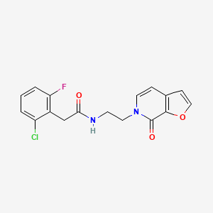 2-(2-chloro-6-fluorophenyl)-N-(2-(7-oxofuro[2,3-c]pyridin-6(7H)-yl)ethyl)acetamide