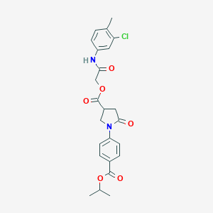 2-(3-Chloro-4-methylanilino)-2-oxoethyl 1-[4-(isopropoxycarbonyl)phenyl]-5-oxo-3-pyrrolidinecarboxylate