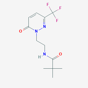 2,2-Dimethyl-N-[2-[6-oxo-3-(trifluoromethyl)pyridazin-1-yl]ethyl]propanamide