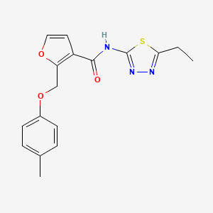 molecular formula C17H17N3O3S B2708804 N-(5-ethyl-1,3,4-thiadiazol-2-yl)-2-[(4-methylphenoxy)methyl]furan-3-carboxamide CAS No. 878716-87-1