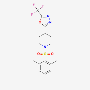 2-(1-(Mesitylsulfonyl)piperidin-4-yl)-5-(trifluoromethyl)-1,3,4-oxadiazole