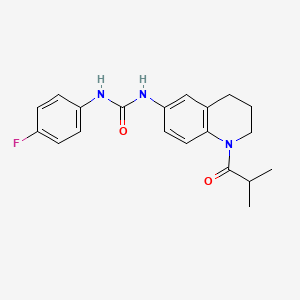 molecular formula C20H22FN3O2 B2708825 1-(4-氟苯基)-3-(1-异丁酰-1,2,3,4-四氢喹啉-6-基)脲 CAS No. 1203130-17-9