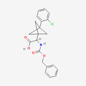 2-[3-(2-Chlorophenyl)-1-bicyclo[1.1.1]pentanyl]-2-(phenylmethoxycarbonylamino)acetic acid