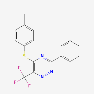 4-Methylphenyl 3-phenyl-6-(trifluoromethyl)-1,2,4-triazin-5-yl sulfide